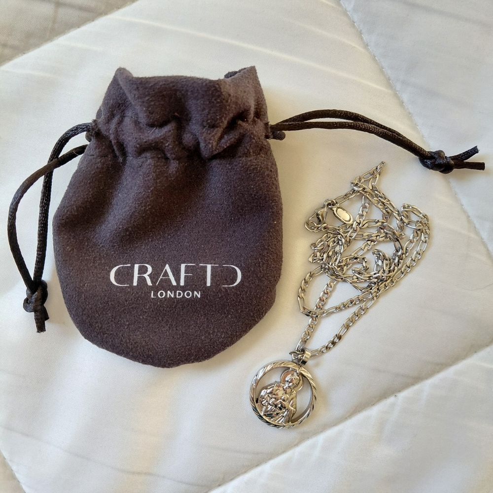 New Silver Saint Jude Figaro Necklace